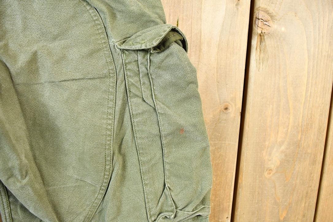 Vintage 1960s OG 107 Army Green Military Cargo Pants Size 28 x 27