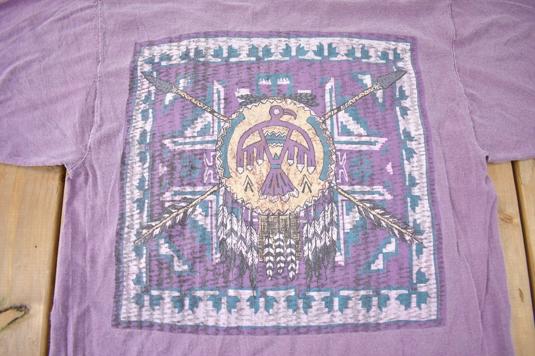 Vintage 1990s Native American Dream Catcher Souvenir T Shirt 1990s