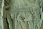 Vintage 1960s OG-107 Army Military Sateen Shirt /