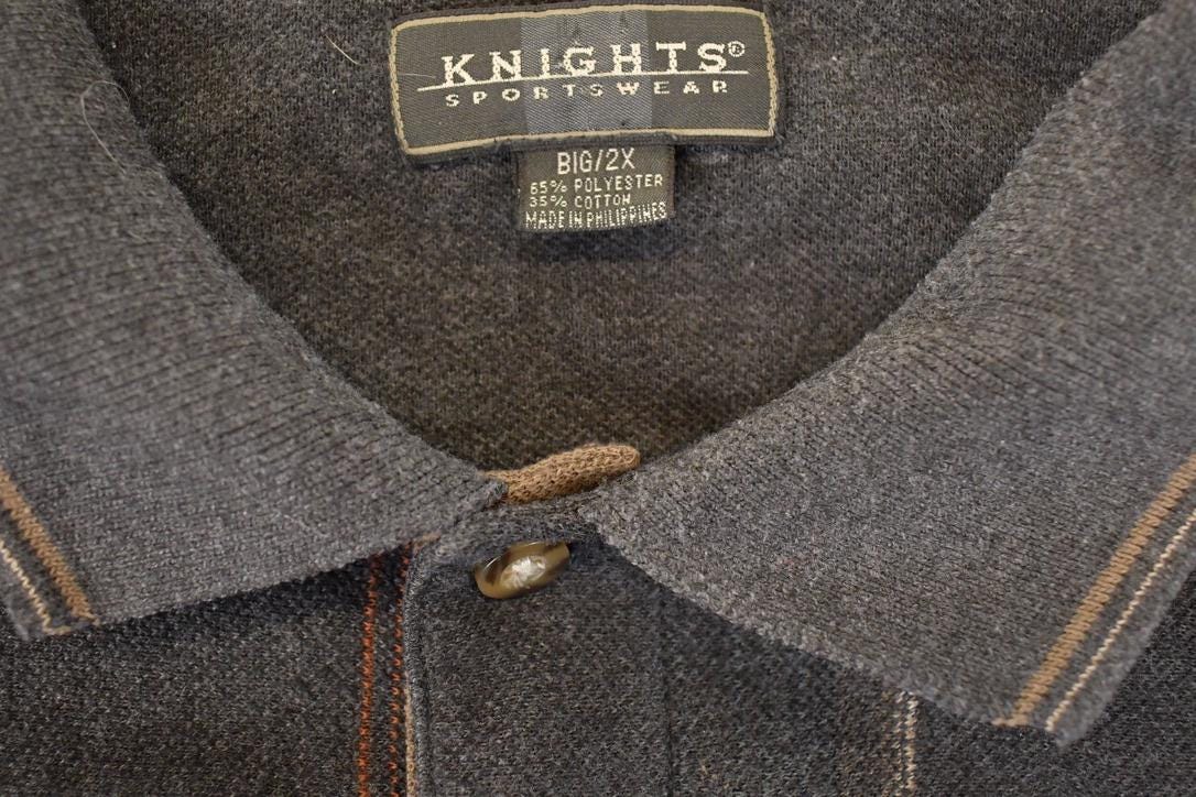 Vintage 1990s Knights Sportswear Quarter Button Sweatshirt Men's XXL