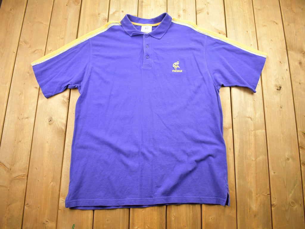 Vintage 1990s Minnesota Vikings NFL Football Polo Shirt