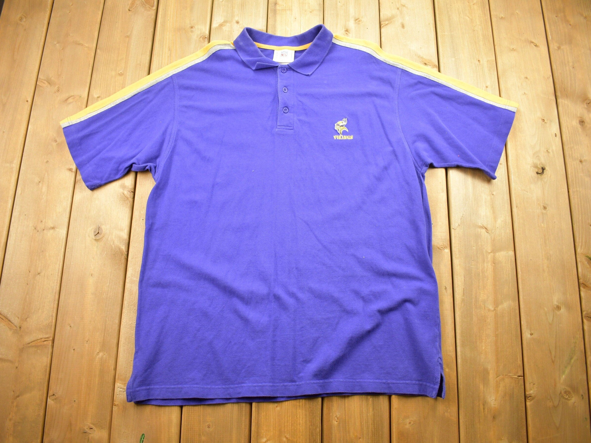 Vintage 1990s Minnesota Vikings NFL Football Polo Shirt