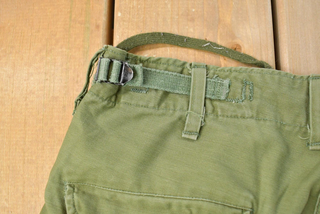 Vintage 1960s Military Army Cargo Field Trousers Olive Drab Pants Men's 32 x 28