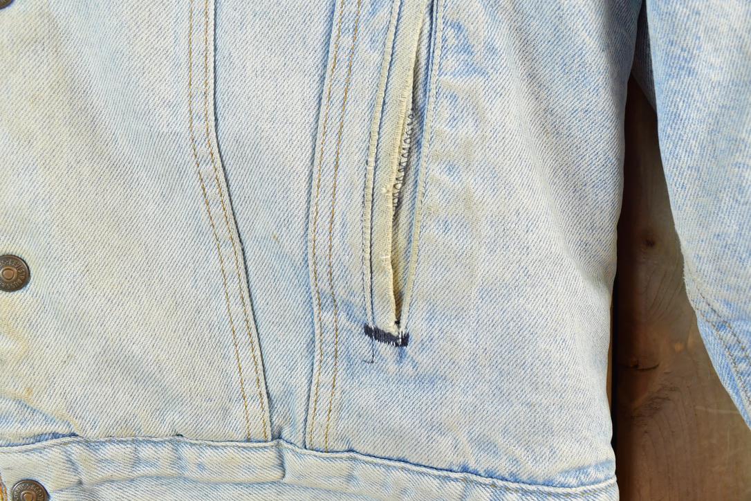 Vintage 1990s Levis Shearling Jean Jacket Made In USA