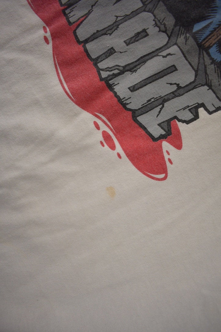 Vintage 1990s Grenade Grim Reaper Raglan Graphic T Shirt Made In USA Size XL