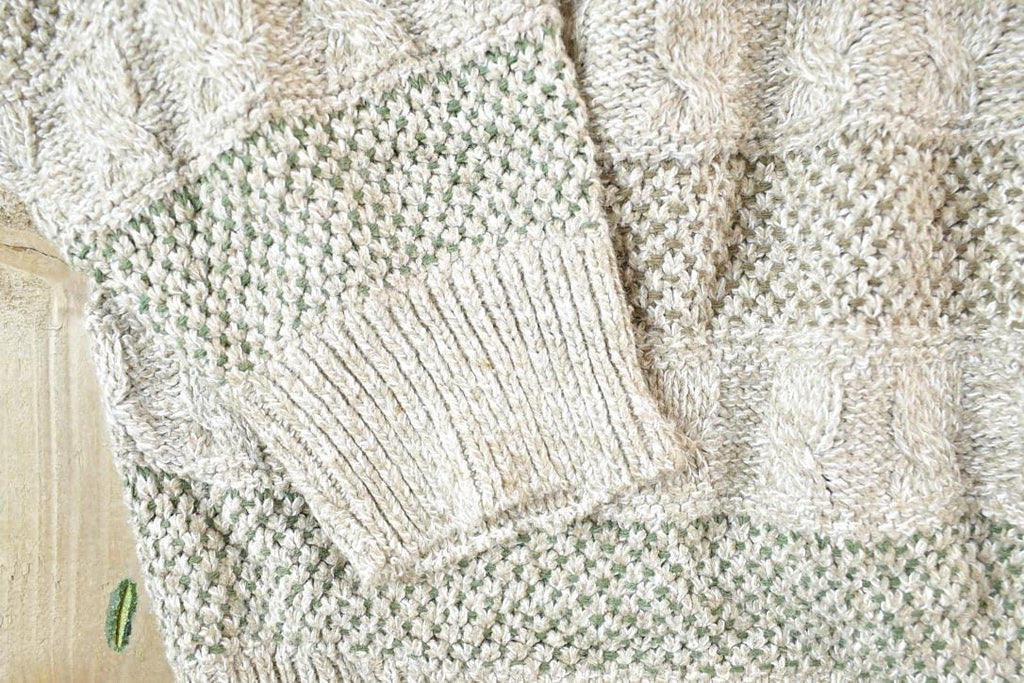 Vintage 1990s Bill Blass Knit Abstract Pattern Crewneck Sweater Mens S