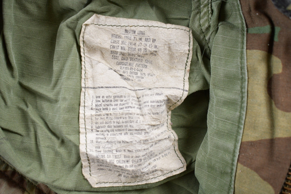 Vintage 1980s Army Military Field Jacket