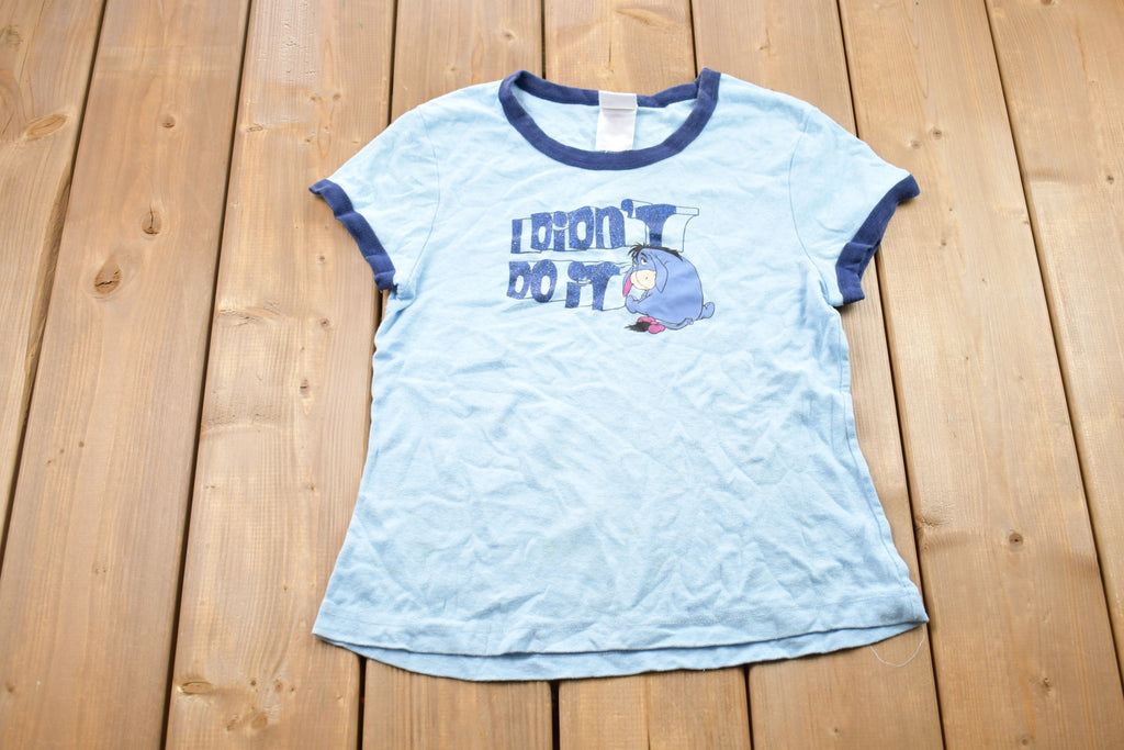 Vintage 1990s I Didn't Do It Graphic Ringer T-Shirt