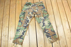 Vintage 1990s Army Camouflage Cargo Pants Size 35 x 26 Made In