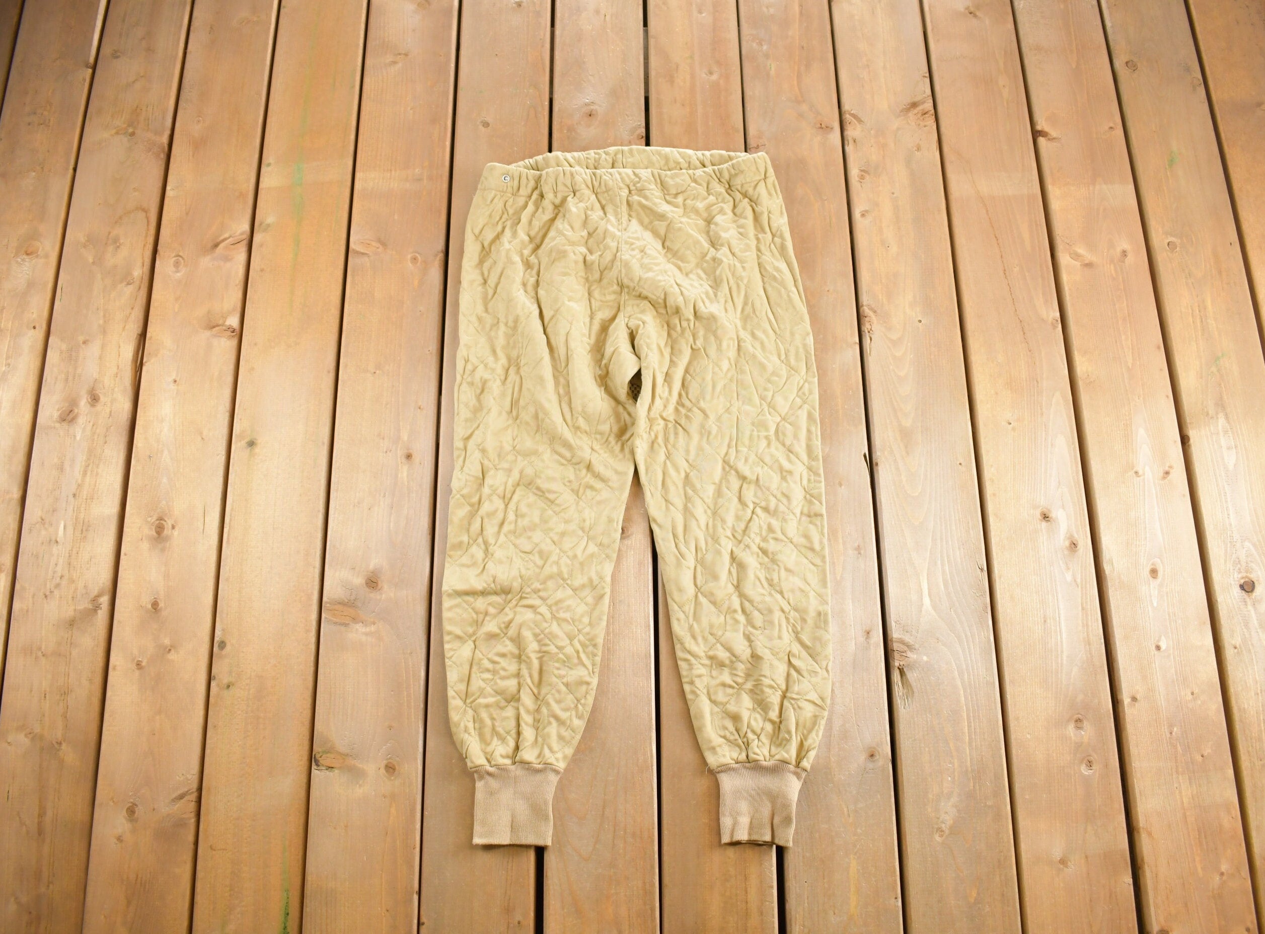 Vintage 1990s Cream Insulated Snow Pants Size L