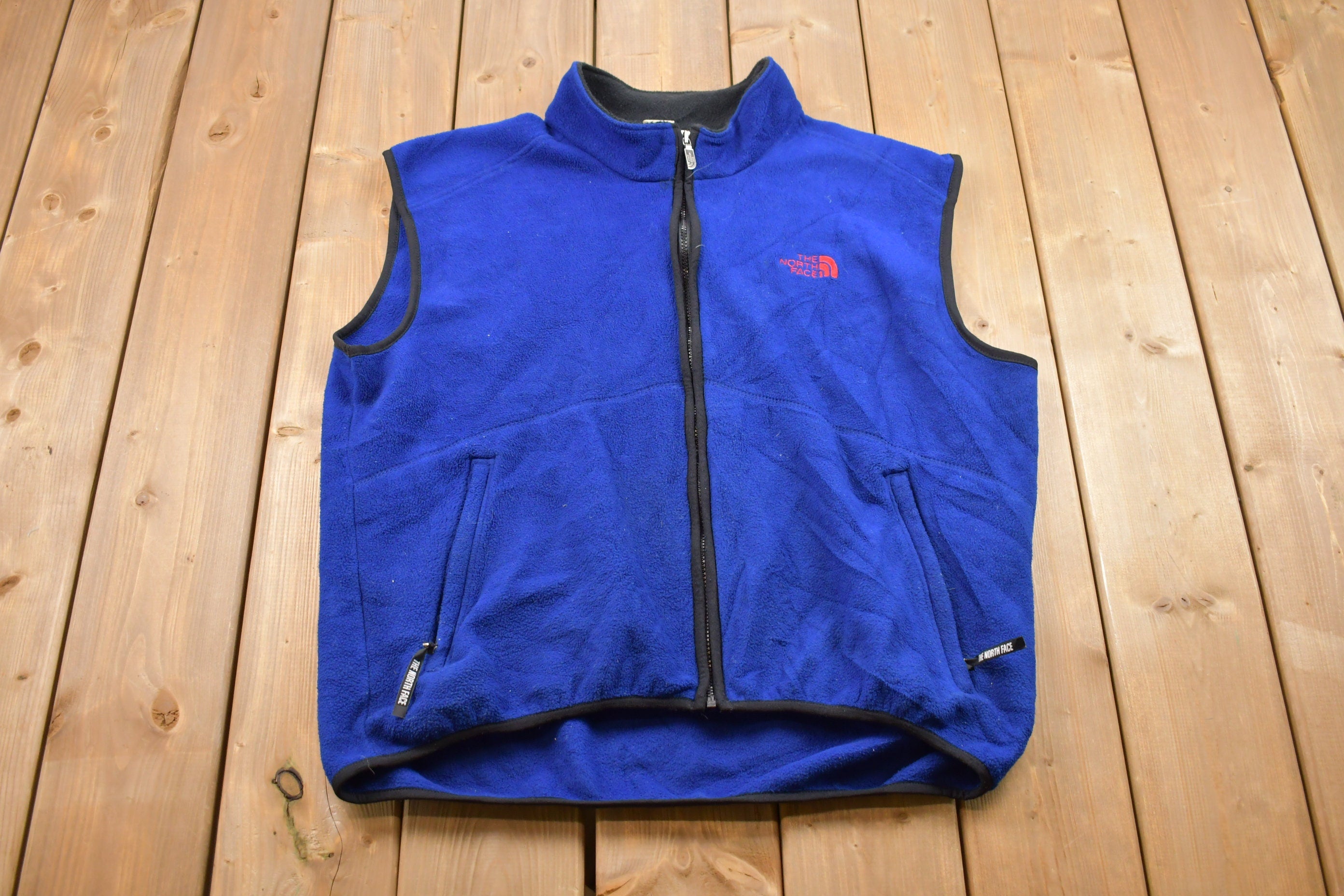 Vintage 1990s North Face Fleece Sweater Vest / Made in USA / Sportswear / 90s Crewneck / Streetwear / Athleisure / Hiking /