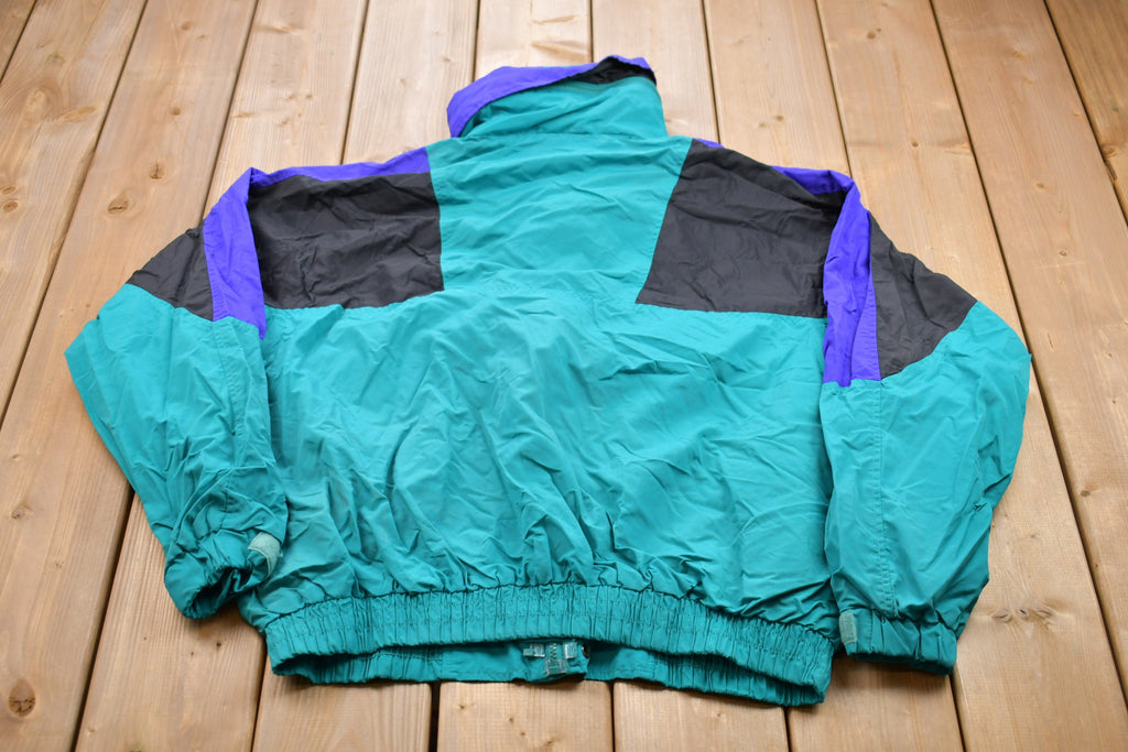 Vintage 1990s Columbia Quarter Zip Windbreaker Jacket