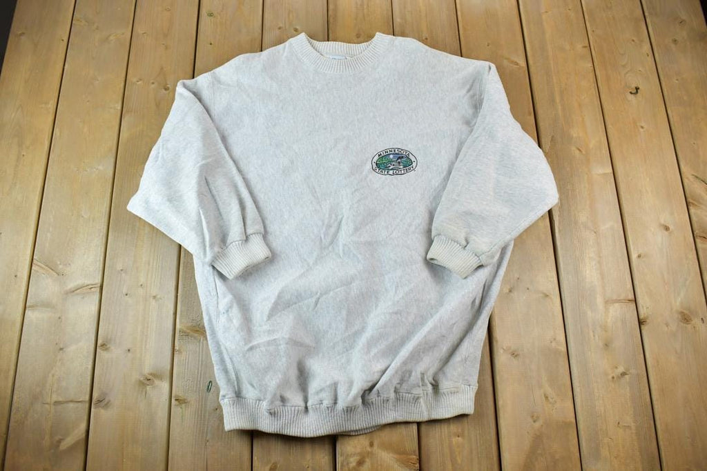 Vintage 1990s Minnesota State Lottery Heavyweight Crewneck Sweatshirt