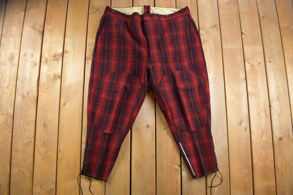 1950s True Vintage Woolrich Plaid Trousers Size 44 x 27
