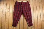 1950s True Vintage Woolrich Plaid Trousers Size 44 x 27