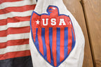 Vintage 1990s Michael Hoban USA American Flag Leather Biker Jacket