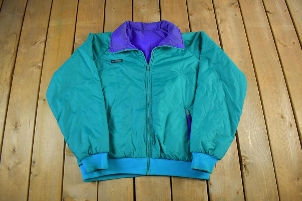 Vintage 1990s Columbia Sportswear Reversible Puffer Jacket Men's XL