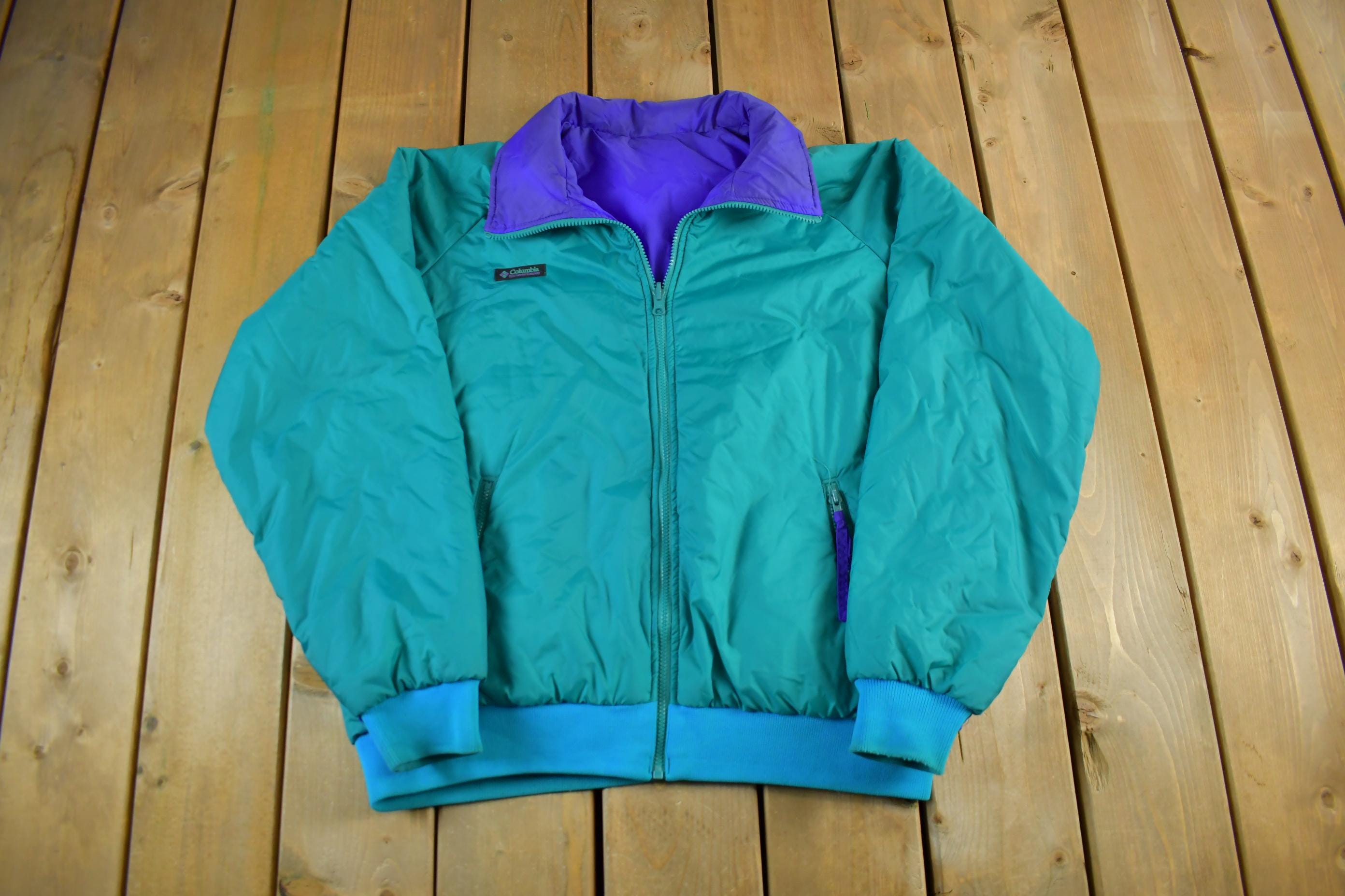 Vintage 1990s Columbia Sportswear Reversible Puffer Jacket Men's XL