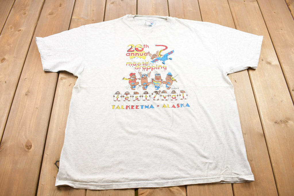 Vintage 1998 Moose Dropping Festival Hanes Graphic T Shirt