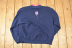 Vintage 1990s Morning Sun Cute Kite Double Collar Embroidered Crewneck Sweatshirt Women's XL