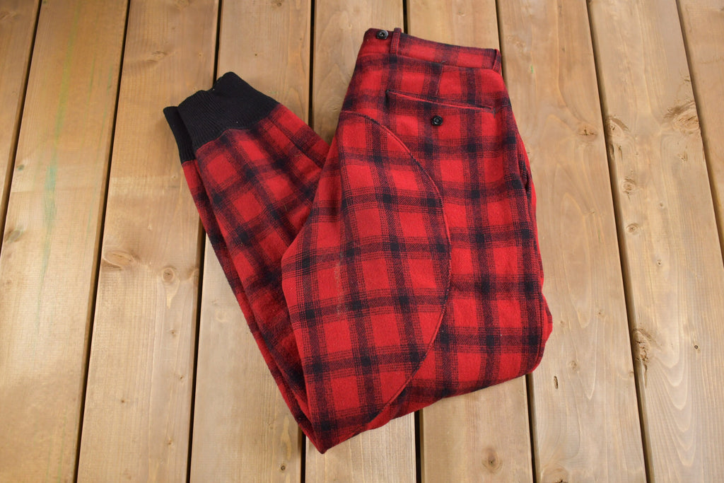 1950s True Vintage Woolrich Plaid Trousers Size 32 x 30