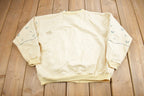 Vintage 1990s Floral Theme Artisans Cardigan Sweater