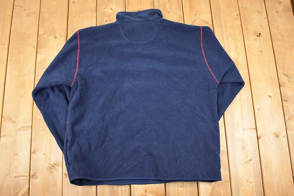 Vintage 1990s Rusty Wallace Nascar Chase Authentics Embroidered Quarter Zip Fleece Racing Sweater Men's XL