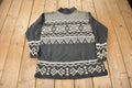 Vintage 1990s St. Johns Bay Knit Pattern Mockneck Sweater