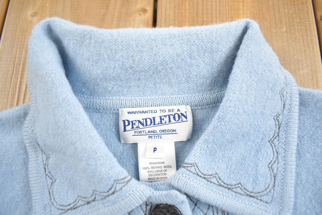 Vintage 1970s Pendleton 100% Wool Button Up Sweater Made In USA