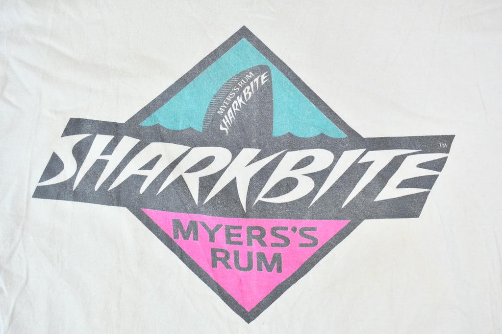 Vintage Early 1990s Myers' Rum Shark Bite Single Stitch Graphic T-Shirt