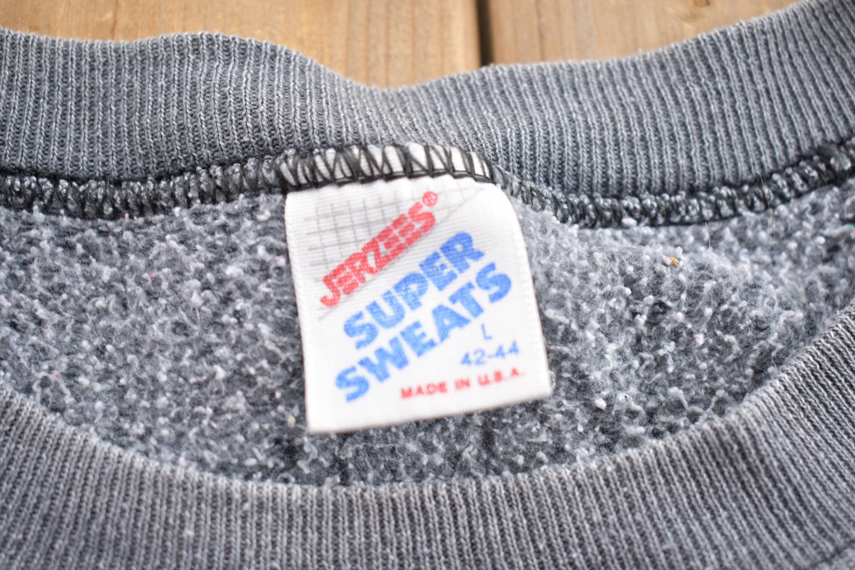 Vintage 1990s Jerzees Blank Grey Crewneck Sweatshirt