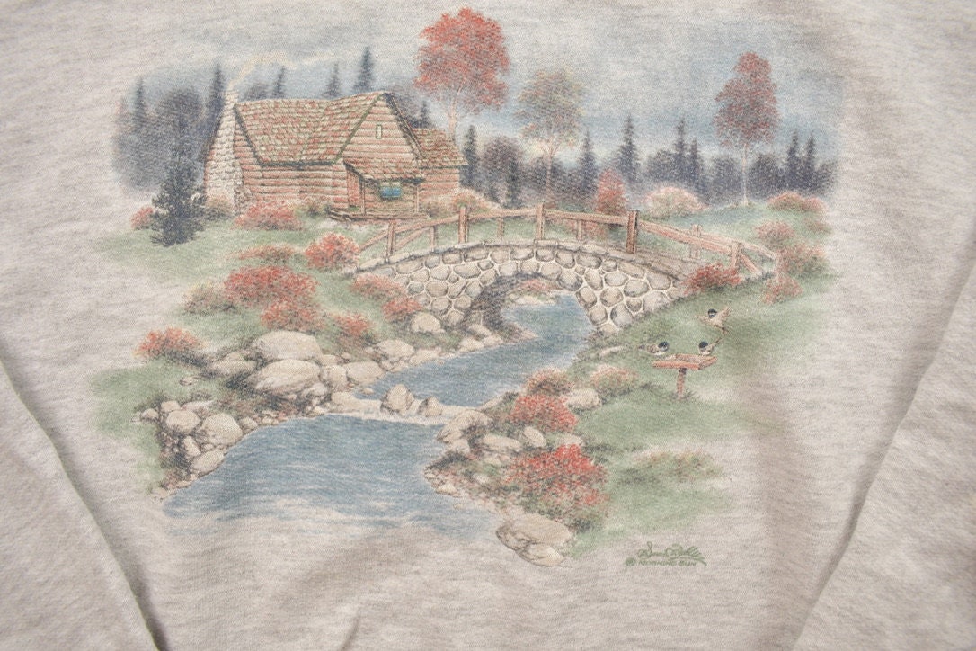 Vintage 1990s Morning Sun Cottage Crewneck Sweatshirt