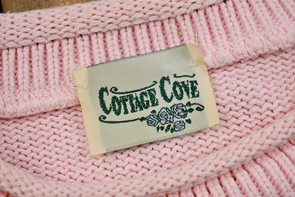 Vintage 1990s Cottage Cove Floral Knit Sweater