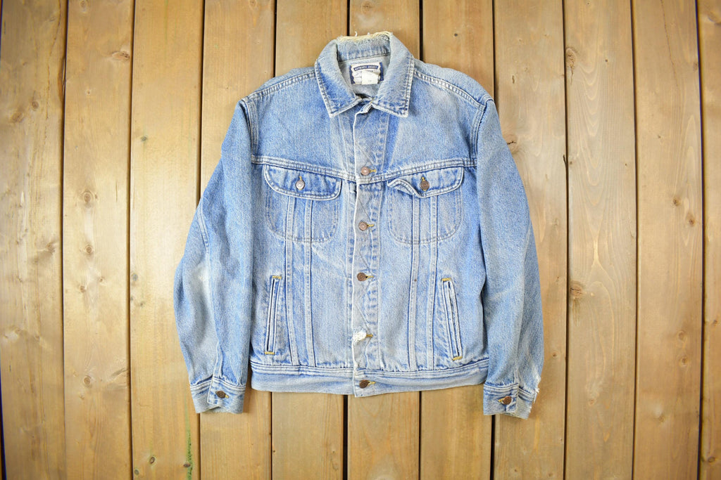 Vintage 1990s Golden Retriever Distressed Lee Jean Jacket