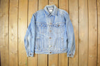 Vintage 1990s Golden Retriever Distressed Lee Jean Jacket