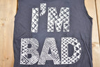 Vintage 1990s Im Bad Bad To The Bone Cut Off Graphic T-Shirt