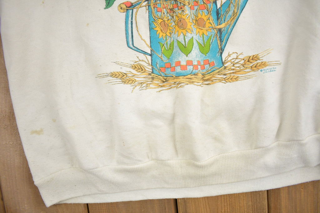 Vintage 1990s Sunflower Double Collar Crewneck Sweater