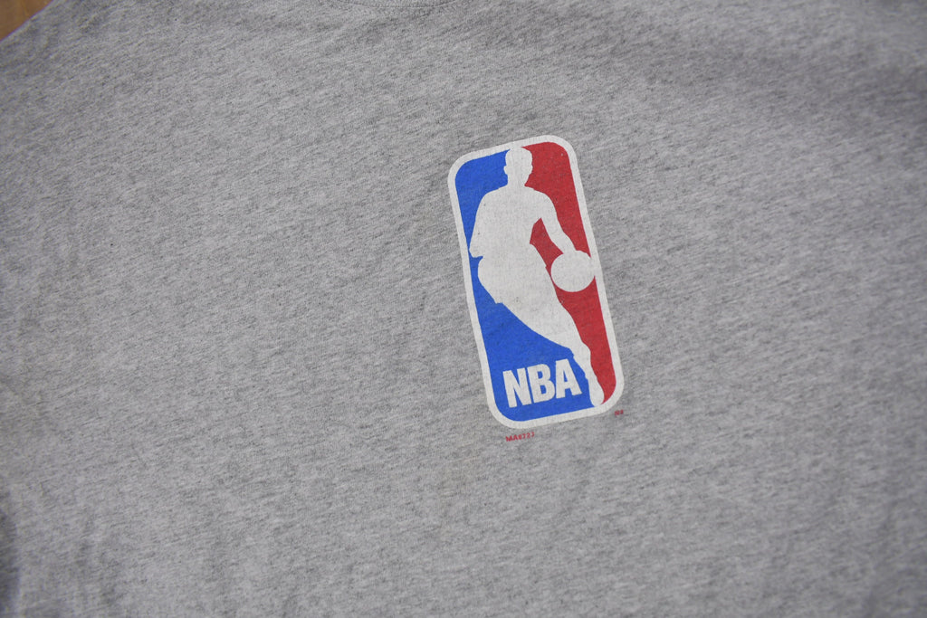 Vintage 1990s NBA Logo Graphic Long Sleeve T-Shirt Made In USA