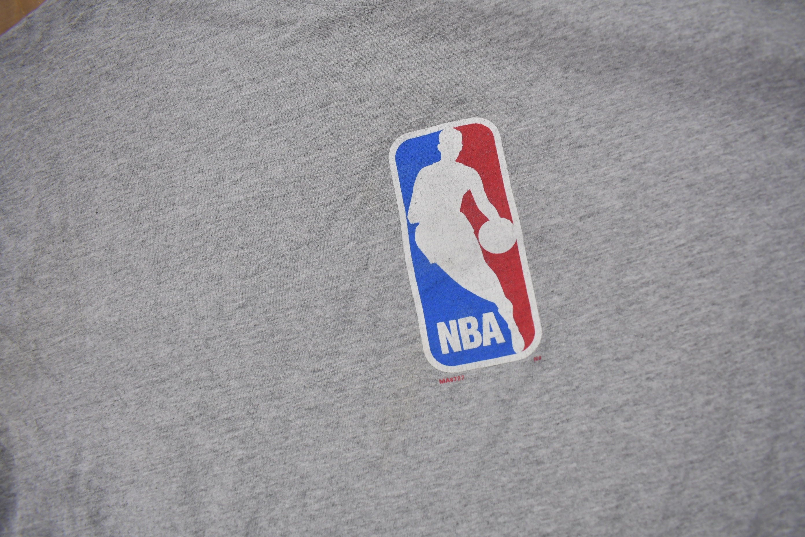 Vintage 1990s NBA Logo Graphic Long Sleeve T-Shirt Made In USA