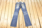 Vintage Deadstock Y2K Grace In LA Bedazzled Low Rise Jeans Women's Size 27 x 33