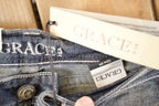 Vintage Deadstock Y2K Grace In LA Bedazzled Bootcut Low Rise Jeans Women's Size 26 x 32