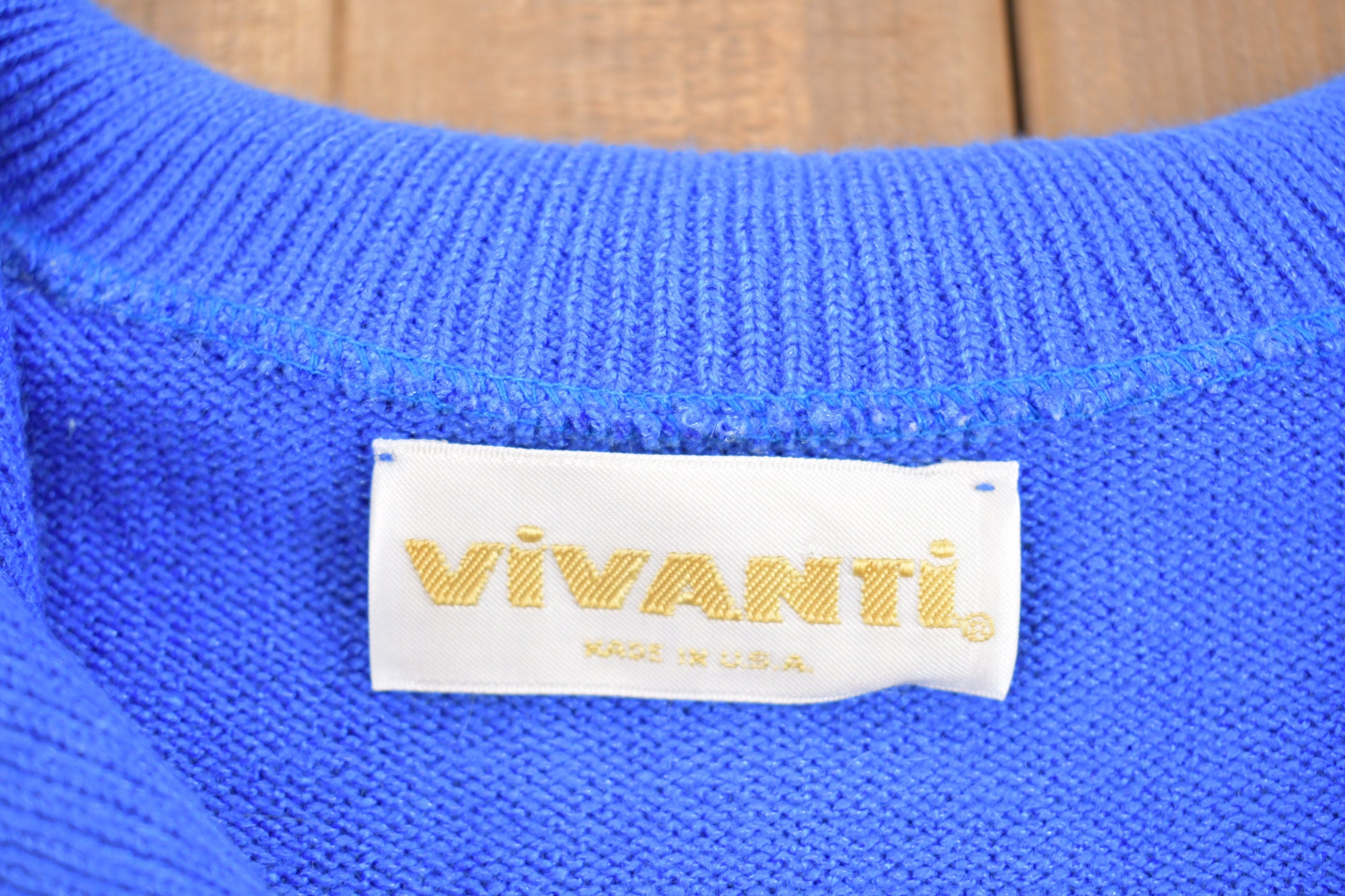Vintage 1990s Vivanti Made In USA Knitted Short Sleeve Sweater