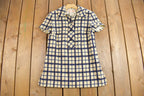Vintage 1960s Pendleton Short Sleeve Shirt Dress