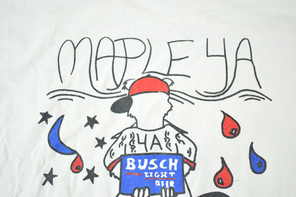 Vintage 1990s Maple Ya Cartoon Beaver Souvenir T-Shirt Mens L