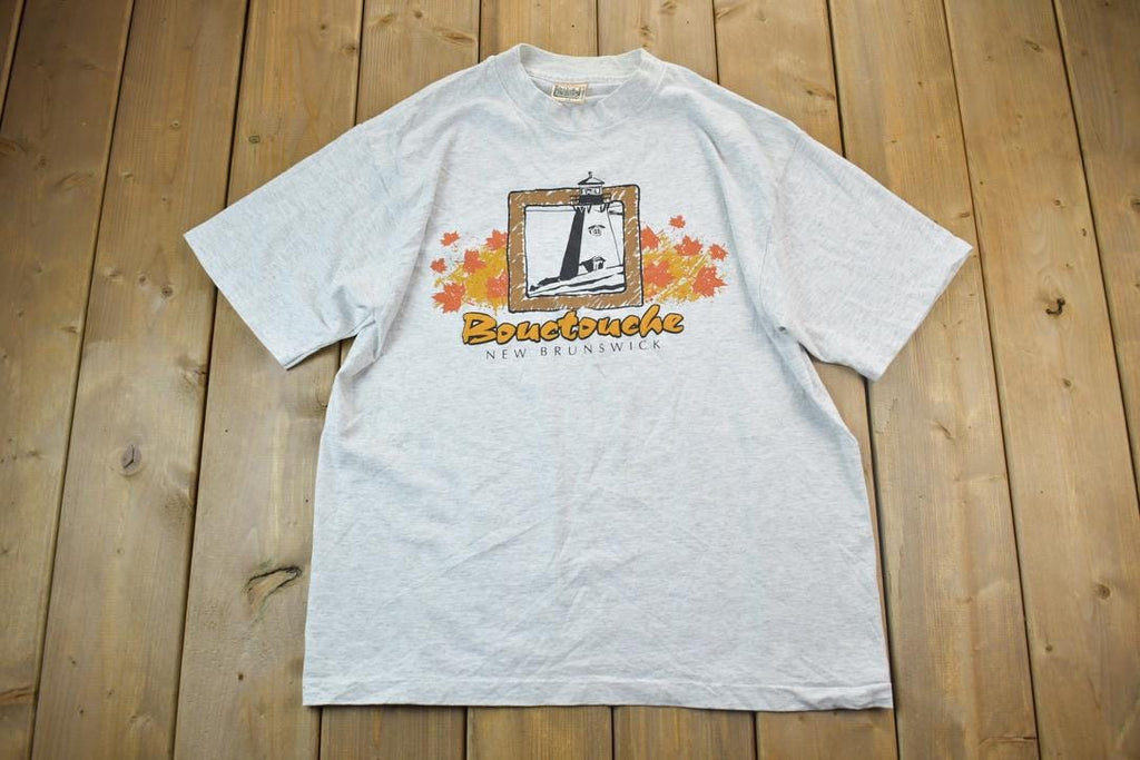 Vintage 1990s Bouctouche New Brunswick Souvenir T-Shirt