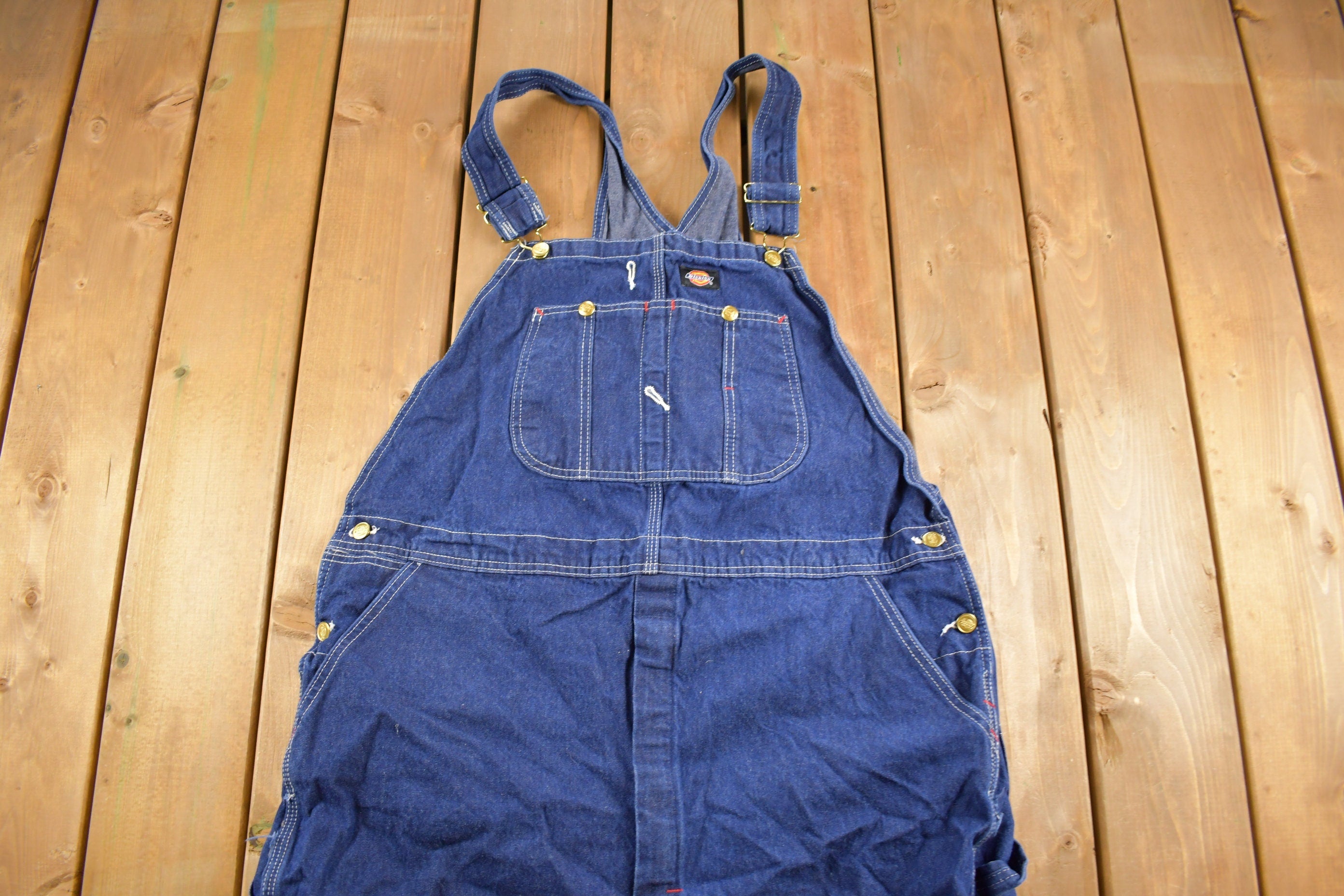 Vintage 1990s Dickies Denim Jean Overalls Size 44 x 31  Vintage Overalls  Streetwear  Vintage Workwear  Dickies