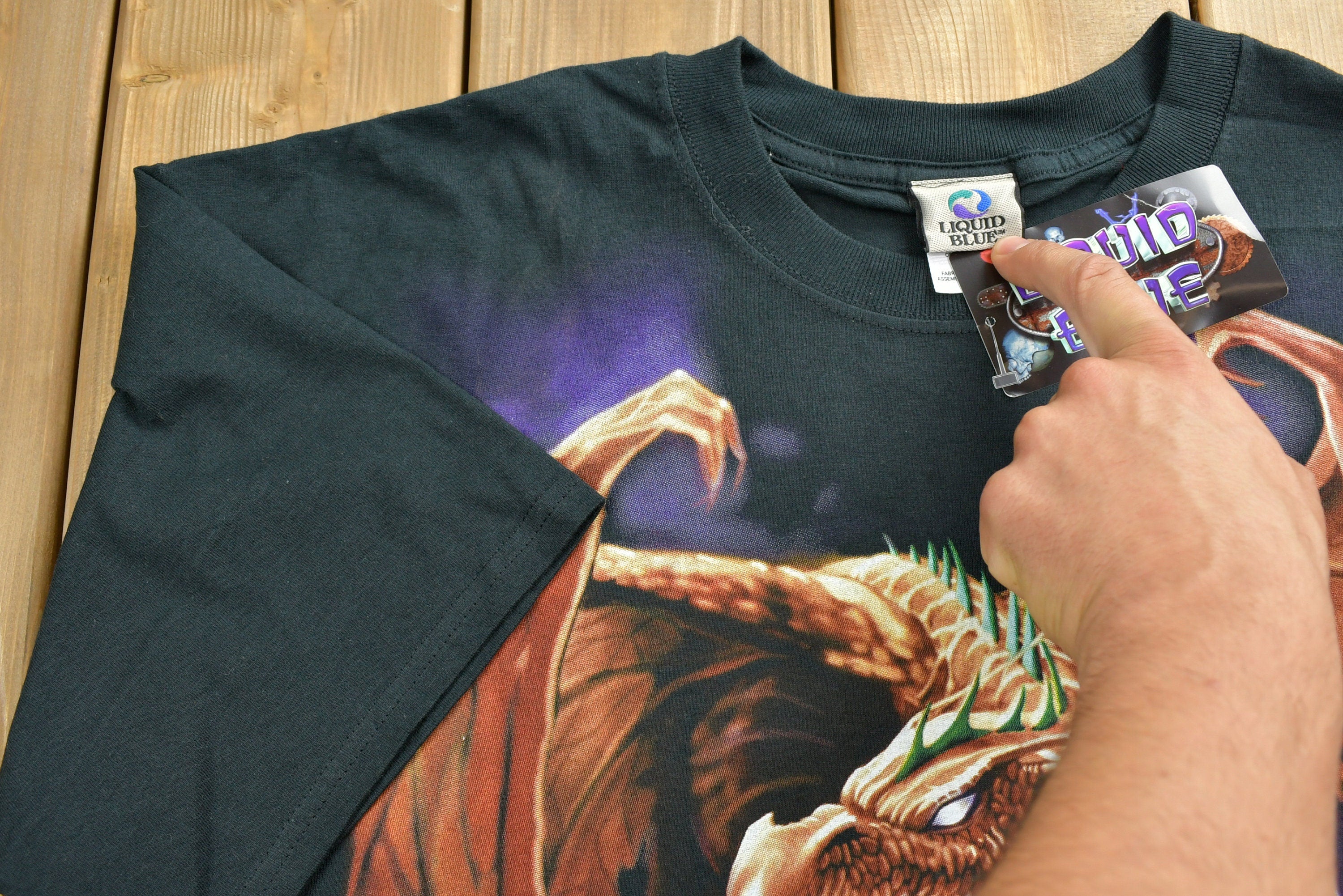 Vintage Deadstock 1999 Liquid Blue Dragon T-shirt