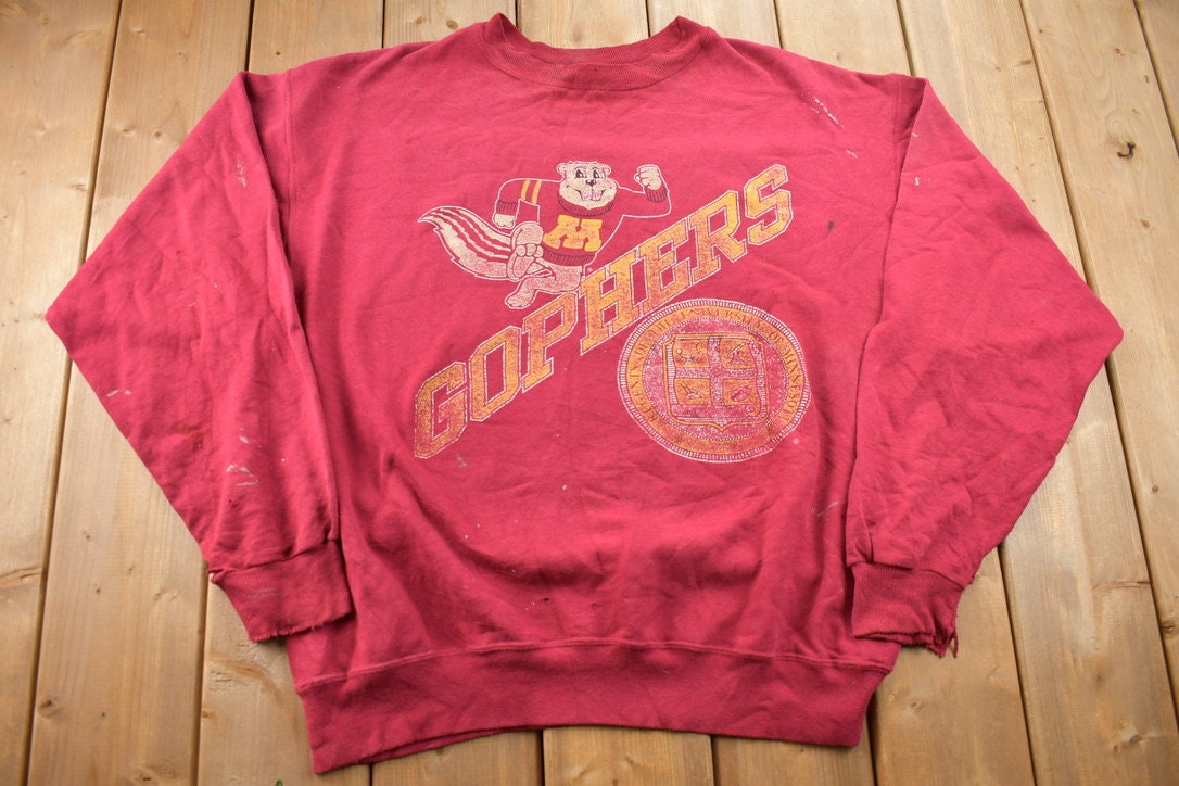 Vintage 1990s Minnesota Golden Gophers Sportswear Graphic Crewneck Sweatshirt