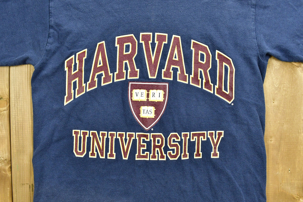 Vintage 1990s University of Harvard Collegiate T-Shirt  NCAA Tee  Americana  Sportswear  Athleisure  Made In USA  The Cotton Exchange