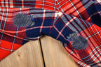 Vintage 1960s Distressed Pendleton Wool Plaid Flare Pants